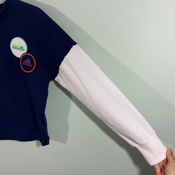 Adidas X Stella McCartney Space Crew Patchwork Pullover Sweatshirt Size S - Picture 5 of 8